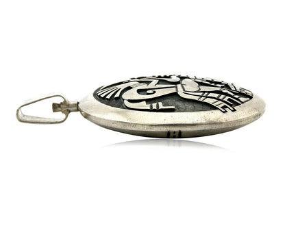 Navajo Spinner Pictograph Spinner Signed Artist TT .925 SOLID Silver Circa 80's