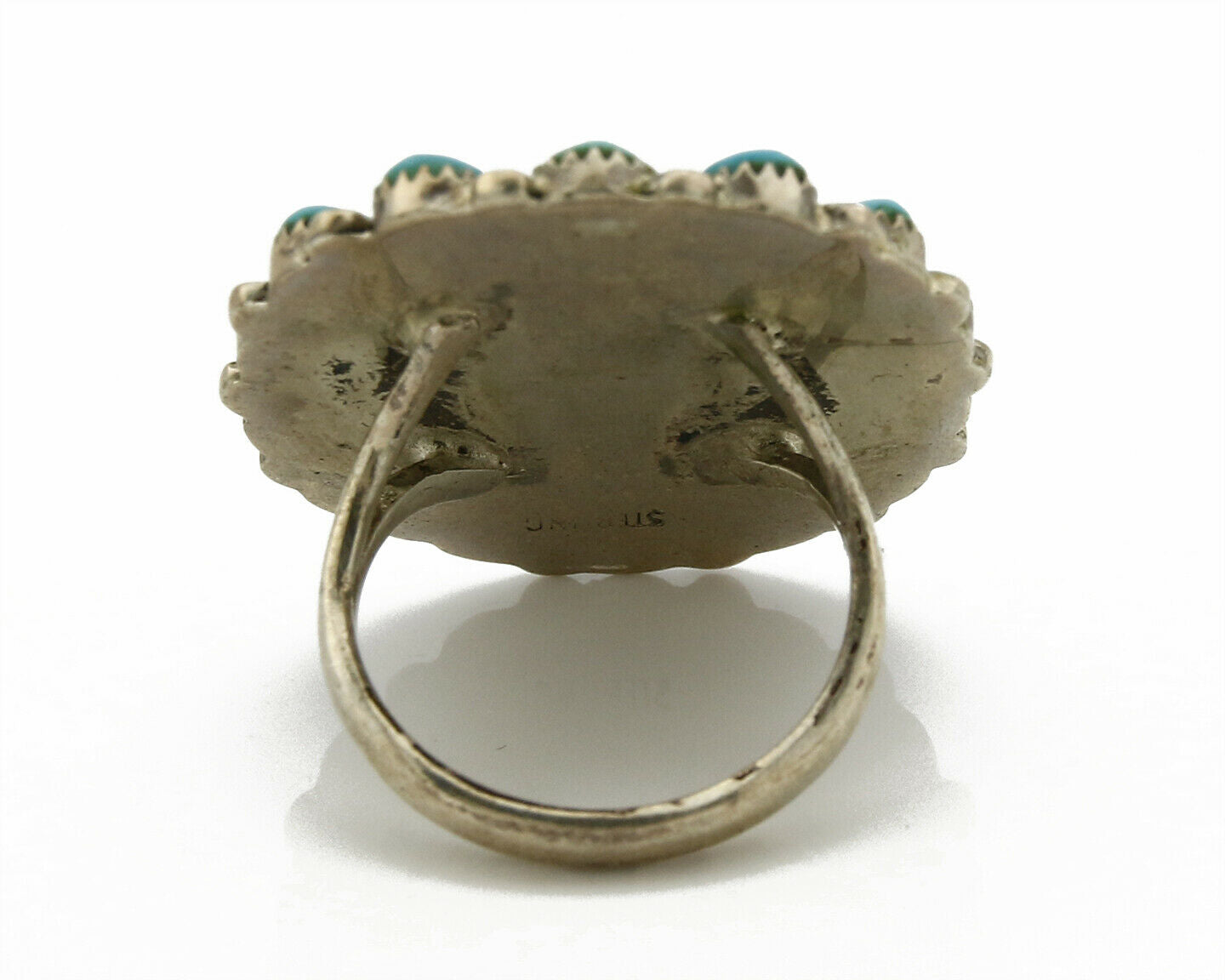 Women's Navajo Turquoise Ring .925 Silver Handmade C.80's