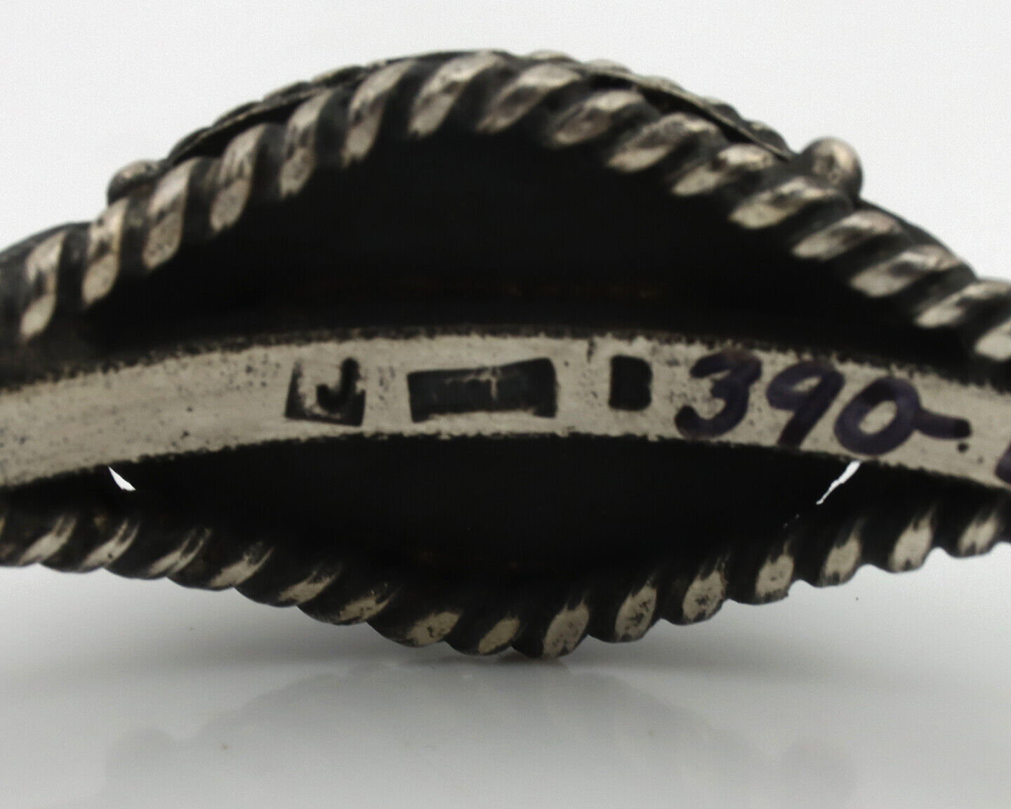 Navajo Bracelet .925 Silver Royston Turquoise Artist Signed JB C.80's