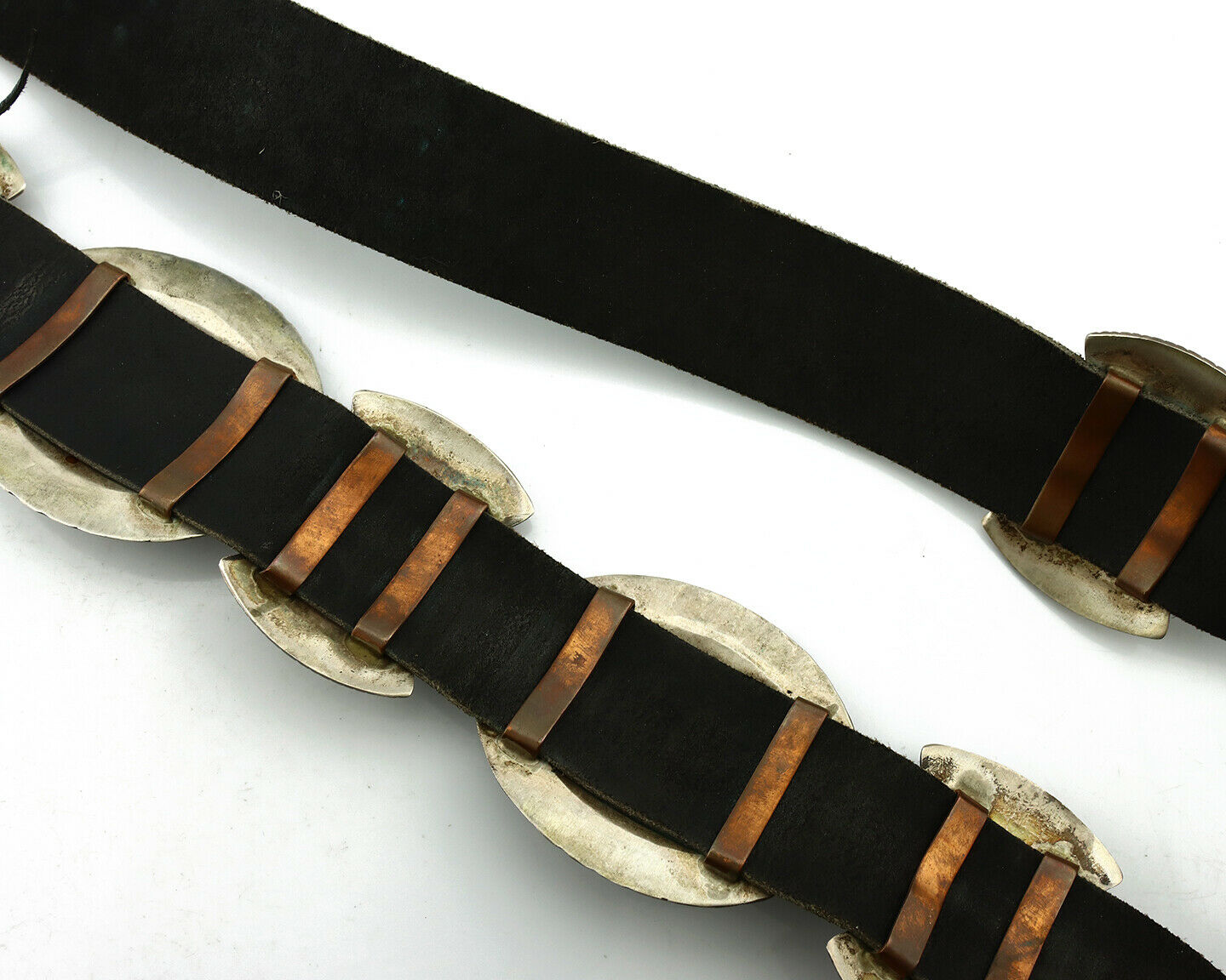 Navajo Concho Belt .925 Silver Handmade Native American C.80's