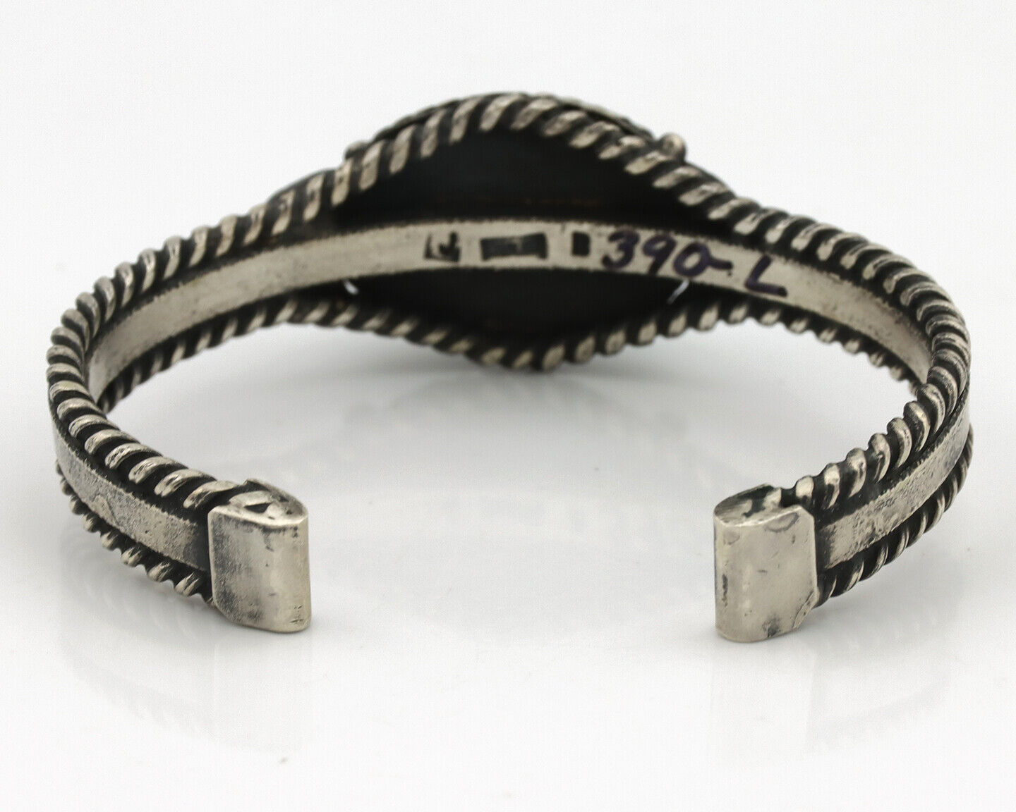 Navajo Bracelet .925 Silver Royston Turquoise Artist Signed JB C.80's