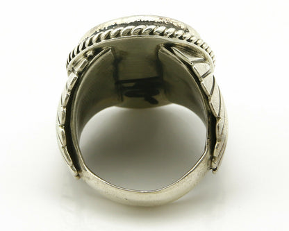 Navajo Royston Turquoise Ring .925 Silver Artist Doug Zachary C.80's Size 11.25