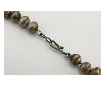 Navajo Squash Necklace 925 Silver Sleeping B Turquoise Native Handmade C.1970's