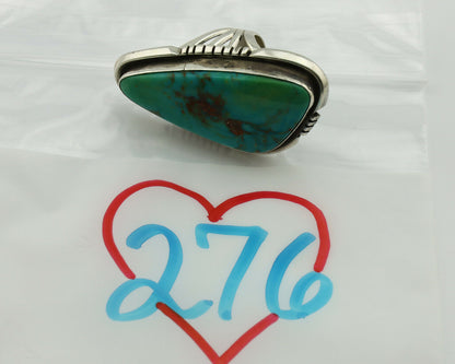 Navajo Ring .925 Silver Kingman Turquoise Signed Doug Zachary C.80's