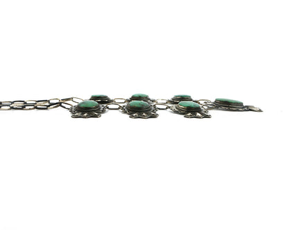 Navajo 7 Stone Green Turquoise Necklace by PJ Begay
