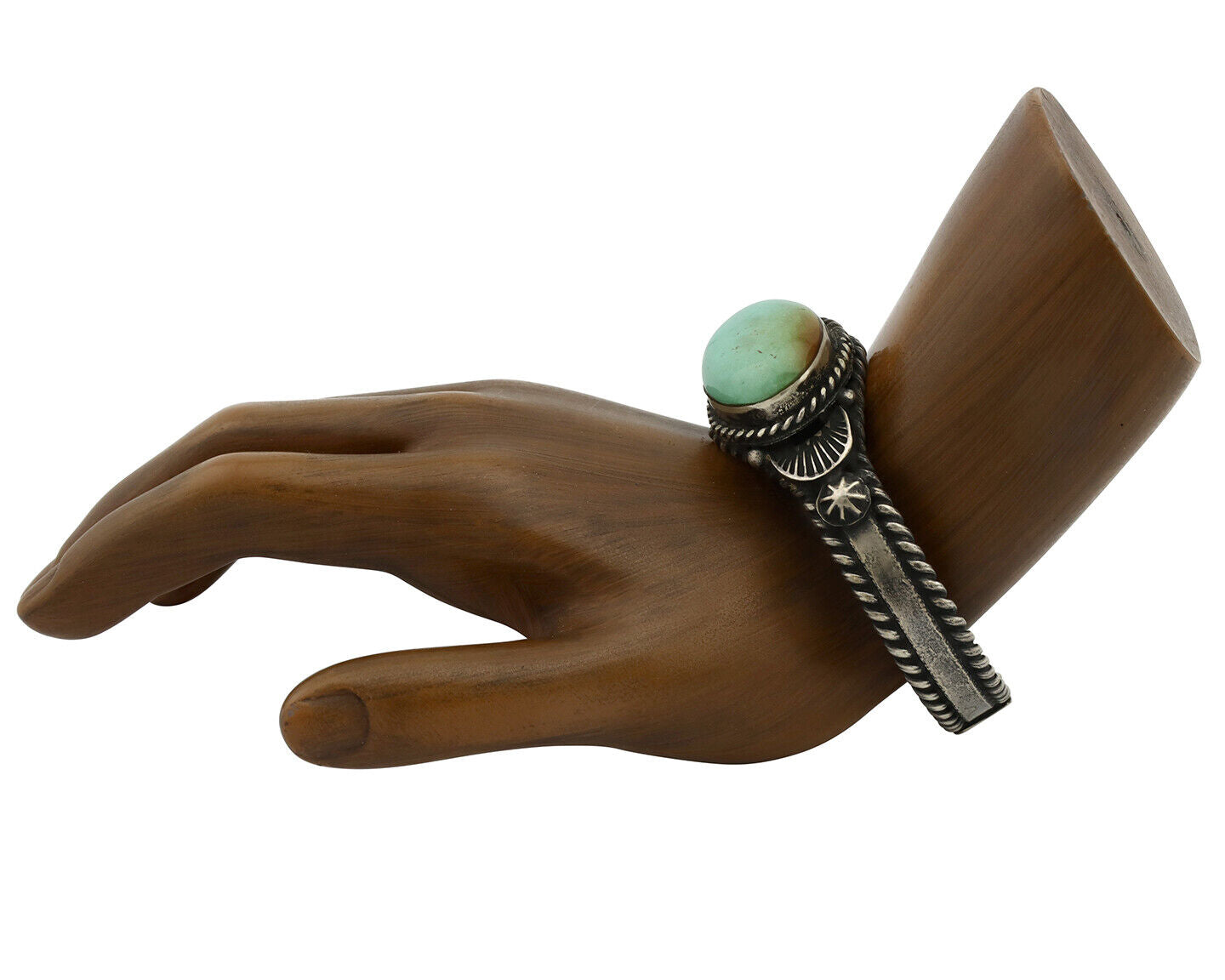Navajo Bracelet .925 Silver Royston Turquoise Artist Signed JB C.80's