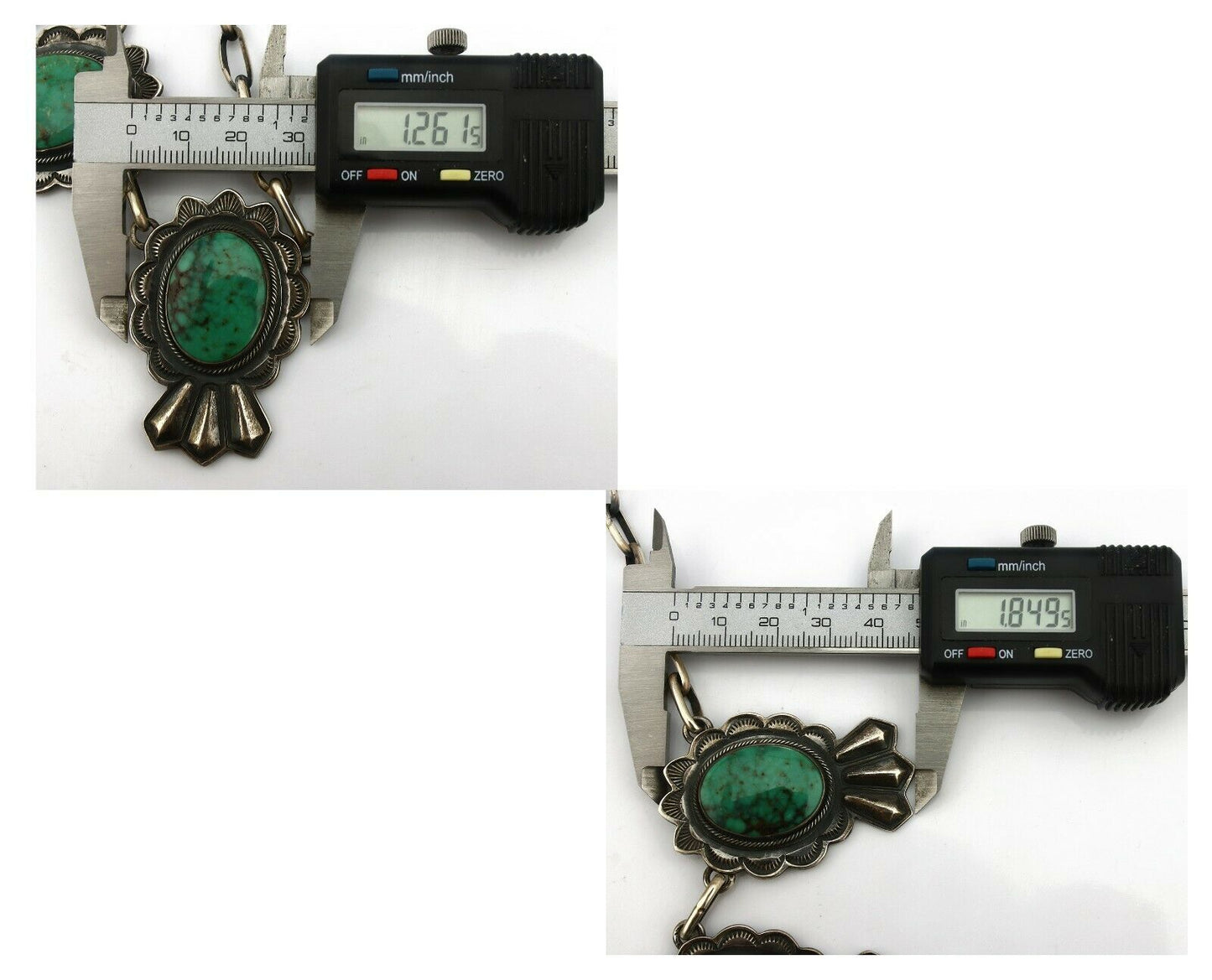 Navajo 7 Stone Green Turquoise Necklace by PJ Begay